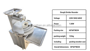 Divisora Boleadora De Masa <span class=keywords><strong>Panaderia</strong></span> Máquina automática de cilindros moldeadores de masa para hacer bollos al vapor redondos - Product Image 2