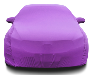 Housse de voiture extensible colorée personnalisée, haute élasticité, anti-poussière, housse de protection automobile en tissu élastique pour intérieur, OEM disponible - Product Image 2