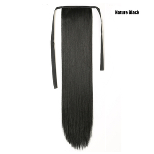 FX-HA04 vente en gros mode perruque lisse avec des ongles <span class=keywords><strong>de</strong></span> <span class=keywords><strong>cheveux</strong></span> longs et raides mats réalistes <span class=keywords><strong>queue</strong></span> <span class=keywords><strong>de</strong></span> <span class=keywords><strong>cheval</strong></span> pré-collée enroulée autour des queues <span class=keywords><strong>de</strong></span> <span class=keywords><strong>cheval</strong></span> - Product Image 2