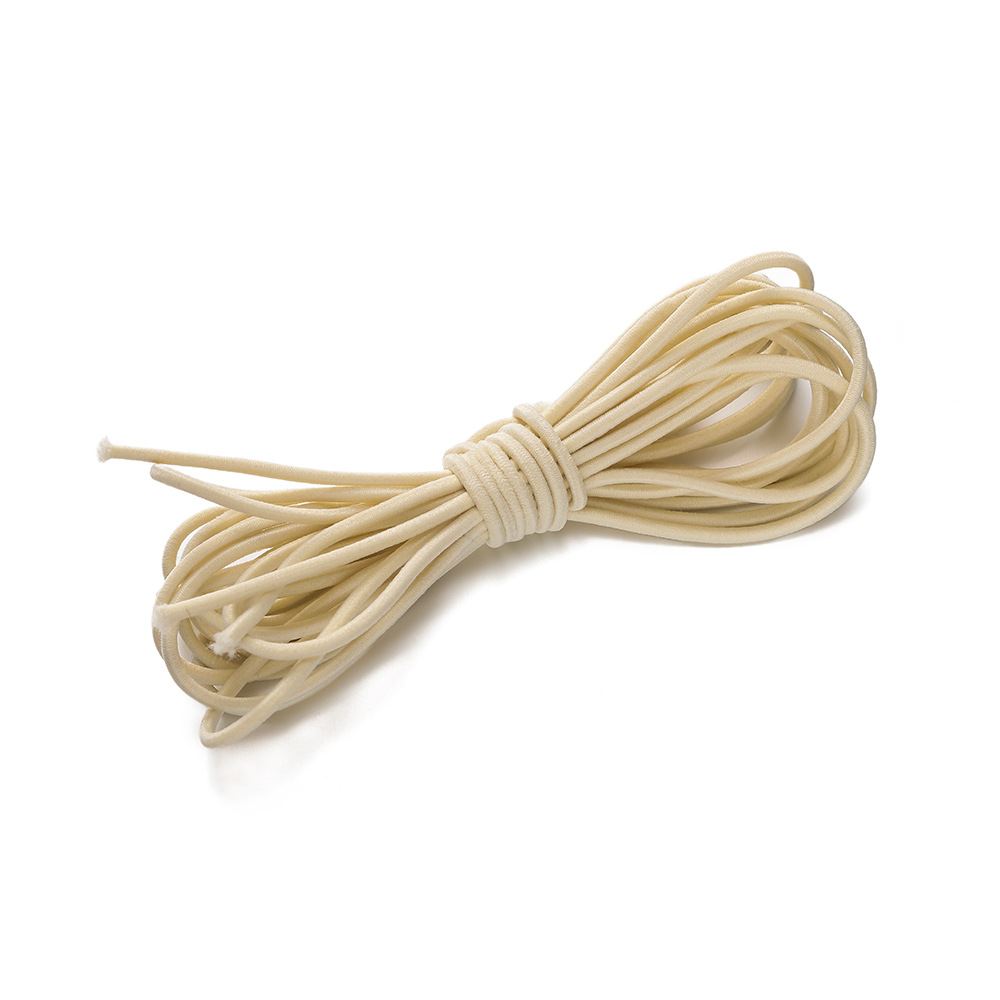 Bande élastique colorée en nylon 2 mm - 21 blanc cassé