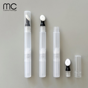 T201+B15 2ml 2.3ml Lápiz Cosmético Transparente Vacío para Aceite de Cutícula, Lápiz Labial Líquido y Brillo Labial, con Aplicador de Esponja Giratorio - Product Image 1