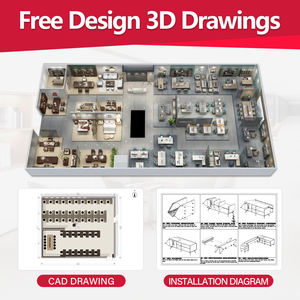 Moderno barato Regular Ejecutivo 0ffice Escritorio de madera maciza <span class=keywords><strong>Standup</strong></span> Empleados estándar Escritorio de recepción de oficina negro - Product Image 4