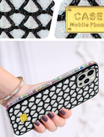 Estética Rhinestone Glitter Mobile Cover Baling Diamond Pretty Phone Case Funda de teléfono única para iPhone 15 14 12 13 Pro Max