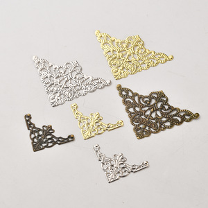 Alloy Decorative Corner Protectors Fancy Metal <b>Bracket</b> For Box Packaging Hardware Accessories Durable Corner Stickers - Product Image 1