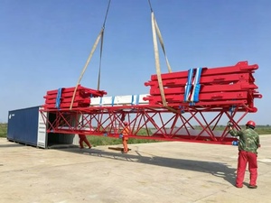<span class=keywords><strong>Grue</strong></span> à tour de construction 8T sans cabine à plateau plat, Moteur de boîte de vitesses, Engrenage d'orientation, Boîtier de résistance, Section de mât, Grimpement interne - Product Image 6