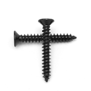 Vis autotaraudeuse à tête fraisée plate noire KA, petite vis autotaraudeuse à tête plate GB846M1M2M3M4M5 en alliage d'acier, fabriquée en Chine - Product Image 2