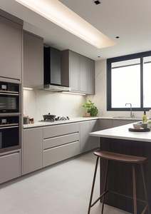 Armoire de cuisine design moderne en bois MDF - Product Image 5