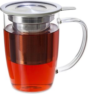 Tasse à thé en verre borosilicate de haute qualité de 480 ml avec infuseur, impression de logo personnalisée, vente chaude - Product Image 1