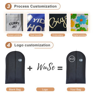 Обложка для костюма с логотипом на заказ, одежда, аккуратная, организованная, дышащая пластиковая сумка для одежды PEVA с прозрачным окном - Product Image 6