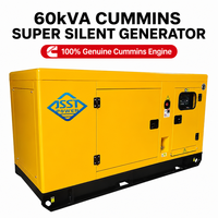 Générateur diesel super silencieux JSST 60 kVA alimenté par un moteur Cummins/YangDong, groupe électrogène mobile triphasé sur remorque pour la construction et l'agriculture
