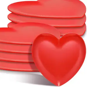 Herzförmige valentinstags-Unglückliche Abendessen-Melamin-Teller