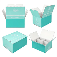 Boîte d'expédition en carton ondulé vert menthe écologique personnalisée avec gaufrage et paillettes pour l'e-commerce, emballage de vêtements pour petites entreprises