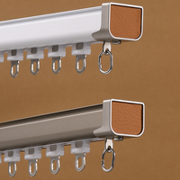 Rail de rideau carré en aluminium aéronautique 6305-T5, personnalisable, fixation plafond/mur, écologique, durable, accessoire de fenêtre