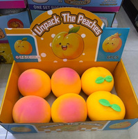 Jouet sensoriel géant souple et compressible en forme de pêche Jambo, grand fruit compressible pour le bureau, jaune, anti-stress pour enfants