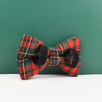 XS-XL noël Plaid chien harnais ensemble colliers pour animaux de compagnie avec nœud papillon étiquette d'identification personnalisée réglable Durable chiot conduit accessoire