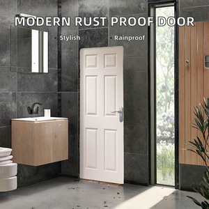 Puertas de Entrada Interiores de Madera Sólida, Modernas, Resistentes a la Oxidación, para Apartamentos y Dormitorios, Superficie Acabada Impermeable, WPC - Product Image 2