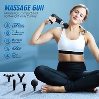 Pistola de Masaje para Gimnasio y Fitness, para Recuperación Muscular, Portátil, Inalámbrica, de Percusión Profunda, para Masaje Facial
