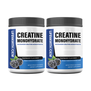 אבקת קריאטין מונוהידראט של Lifeworth OEM, 3-5 גרם ליום, מיקרוניזד, לגדילת שרירים וחיזוק למבוגרים, תוסף תזונה לפני אימון, GMP FSSC - Product Image 4