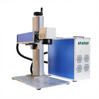Máquina de Marcado Láser de Fibra CNC Portátil de 50W con Enfriamiento por Aire para Grabado en Metal, Joyería y Plástico, Compatible con Formatos DXF/BMP/AI/DWG