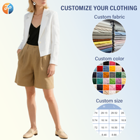 Blazer décontracté pour femme 2026 en mélange de ramie et coton, veste courte à manches longues respirante pour le bureau et le quotidien, personnalisable OEM/ODM
