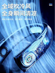 Ventilador de Cuello Portátil, Aire Acondicionado, 3600mAh, 5 Velocidades Ajustables, Recargable, Ventilador <span class=keywords><strong>El</strong></span>éctrico de Regalo, Ventilador de Refrigeración Manos Libres para <span class=keywords><strong>el</strong></span> <span class=keywords><strong>Verano</strong></span> - Product Image 4