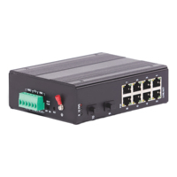 Switch PoE industriel à anneau de fibres optiques, 8 ports PoE Gigabit, 2 ports SFP Uplink, géré, pour montage sur rail DIN, pour switch Ethernet industriel