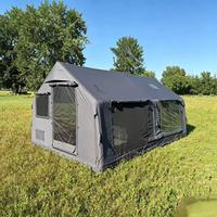Tente H.H CAMPER quatre saisons à double couche en coton TC imperméable avec ouverture automatique rapide, capacité de 6 à 10 personnes pour une utilisation en extérieur