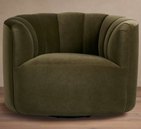 Canapé en tissu moderne, meubles de salon, fauteuils pivotants en tissu pour le loisir