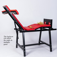 Chaise de chatouilles BDSM, tabouret d'entraînement, cadre de retenue pour membres fixes avec anneaux de pieds, ensemble de retenue pour les pieds