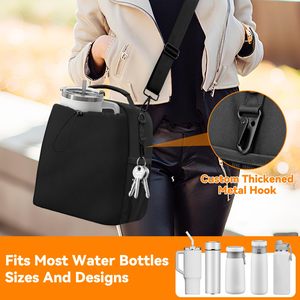 Sac de voyage isolé avec boîte à <span class=keywords><strong>lunch</strong></span> pour le camping et le voyage, compatible avec les tasses <span class=keywords><strong>Stanley</strong></span> de 40/30oz, fourre-tout refroidisseur étanche avec poches - Product Image 4