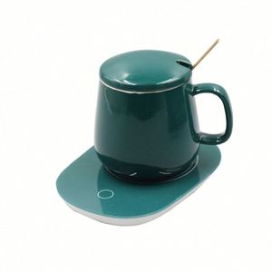 2024 Electric Smart Handmade Fashionable Ceramic Mug Warmer 55 Thermostat USB Heated Personalized Gift Box Set - Product Image 1