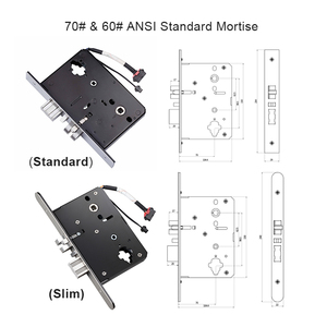 High Security Keyless Electronic RFID Smart Hotel Door Lock Stainless Steel Smart Lock With Management <strong>Software</strong> System - Product Image 6