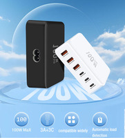 Station de charge USB 6 ports 3A + 3C Chargeur USB 100W Chargeur intelligent Station de charge haute puissance pour téléphones portables macbook
