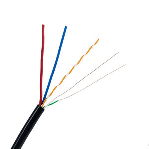 2025 nuevo <span class=keywords><strong>precio</strong></span> de fábrica Al por metro OEM <span class=keywords><strong>2</strong></span> pares de <span class=keywords><strong>Cable</strong></span> Utp Cat5e con <span class=keywords><strong>Cable</strong></span> de alimentación CCA 26AWG <span class=keywords><strong>Cable</strong></span> de alimentación <span class=keywords><strong>Ethernet</strong></span> híbrido Cat5 - Product Image 4