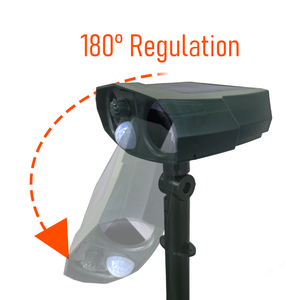 Repellente per Animali ad Ultrasuoni a Energia Solare con Angolo Regolabile, Ultrasuoni + Luce LED Lampeggiante, Repellente per Gatti, Cani e Volpi da Esterno - Product Image 2