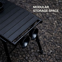 Table de camping modulaire IGT réglable, table à manger pliable pour l'extérieur, table de pique-nique portable en alliage d'aluminium
