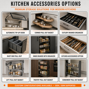 Ensembles complets de meubles de cuisine de style européen, design moderne et luxueux, blanc et or, armoires de cuisine modulaires personnalisées - Product Image 4