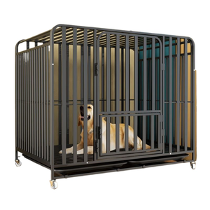 Caseta Exterior Grande Personalizada para Perros y Gatos, Corralito Temporal de Doble Puerta, Casa para Mascotas de Madera y Metal para Huskies - Product Image 1