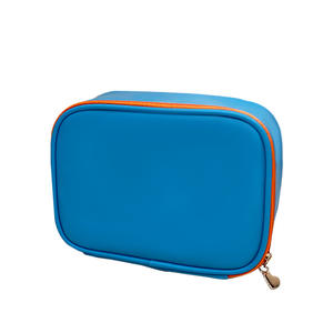 Mattel Pu cuero personalizado viaje maquillaje cosméticos bolsa lona cremallera bolsa moda poliéster almacenamiento bolsas carta - Product Image 1