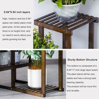 Grands supports de plantes d'angle en bambou à 3 niveaux, grand support de Pot de jardinière, présentoir de fleurs pour l'intérieur et l'extérieur, support de rangement