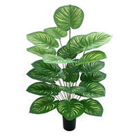 Arbre artificiel avec de grandes feuilles en plastique pour la décoration de la maison, de l'hôtel et du bureau