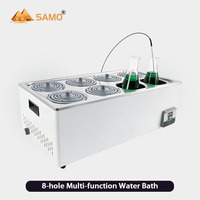 Bain-marie à température constante SAMO à 8 ouvertures, 16L, 2400W, chauffage rapide, bain-marie de laboratoire, AC 110-230V