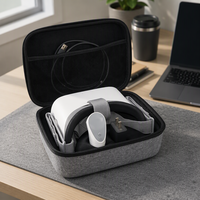 Étui de transport pour casque VR EVA, sac de rangement à fermeture éclair en coque rigide pour appareils électroniques portables, voyage