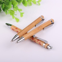 Stylo à bille en bois et bambou avec Clip en métal, 1 pièce, cadeau écologique, Logo personnalisé de haute qualité, promotion
