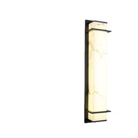 Lampe murale de jardin en résine marbrée de haute qualité, design moderne, éclairage LED extérieur, étanche, en polycarbonate, design en forme de longue bande