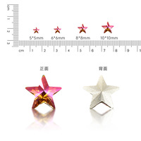 Nouveaux strass en cristal pentagramme étoilé haut de gamme pour la décoration d'ongles, robes de mariée, chaussures, sacs et accessoires DIY