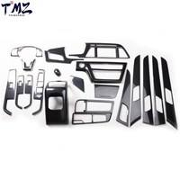 Accessoires intérieurs de voiture TMZ LHD, ensemble complet, garniture de tableau de bord en plastique noir imitation carbone pour Sonata 9ème génération