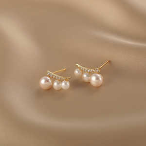 Pendientes de Perlas de Agua Dulce Naturales para Mujer WENCHI, Diseño Elegante para un Look Lujoso - Product Image 5