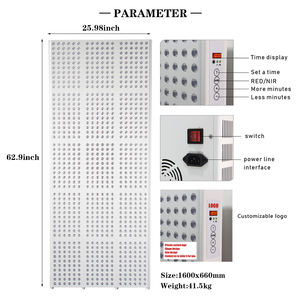 แผงบำบัดด้วยแสง <span class=keywords><strong>Led</strong></span> ทางการแพทย์เพื่อความงามผิวการบำบัดด้วยแสงสีแดงแบบเต็มรูปแบบใกล้การรักษาด้วยแสงอินฟราเรด1500วัตต์850nm 660nm - Product Image 3