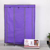 Vente en gros Garde-robe en tissu pliable non tissé de haute qualité Garde-robe de rangement portable